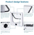 Size L Black 4-Way Locking Pet Flap Door for Cats and Small Dogs - Weatherproof Magnetic Cat Door