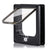 Size M Black 4-Way Locking Pet Flap Door for Cats and Small Dogs - Weatherproof Magnetic Cat Door