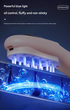 White Rechargeable Electric Scalp Massager with Red & Blue Light Therapy - Hair Oil & Serum Applicator Comb(Not containing essential oils)