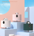 Green Adorable Space Capsule Humidifier - Portable USB Cool Mist Maker with LED Display & Ambient Night Light