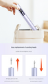 Purple Professional Electric Nail File Kit - Portable USB-C Rechargeable Manicure Drill with 6 Speeds & 5 Heads