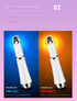 White Sonic Eye & Lip Massager with Red & Blue Light Therapy - Heated Vibrating Wand for Puffiness and Wrinkles