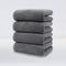 Dark Grey Plush Cotton Hand Towel Set (4-Pack) - Ultra Soft, Absorbent & Quick-Drying Face Towels for Bathroom