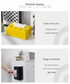 Yellow 2 Pcs Creative Building Block Tissue Box Holder - Wall-Mounted & Desktop Dispenser for Bathroom, Kids Room & Office Decor