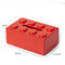 Red 2 Pcs Creative Building Block Tissue Box Holder - Wall-Mounted & Desktop Dispenser for Bathroom, Kids Room & Office Decor