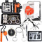 Black 8-in-1 Emergency Survival Kit - Compact Outdoor Gear for Camping, Hiking & Car