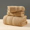 Brown Premium 3-Piece 100% Cotton Towel Set - Ultra Soft, Absorbent & Quick-Dry for Bathroom