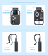 White Portable 200X Clip-On Microscope Lens for Smartphone - HD Pocket Magnifier with CPL Filter and LED Light(excluding mobile phones)