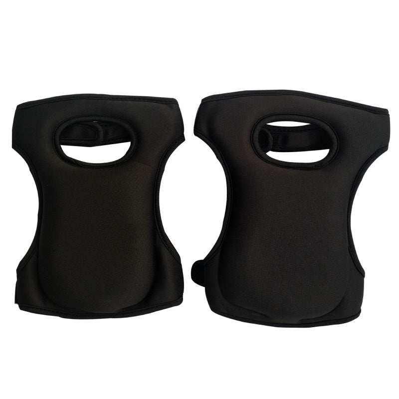 Black Adjustable Gardening Knee Pads - Comfortable Neoprene Knee Protectors for Weeding & Outdoor Work