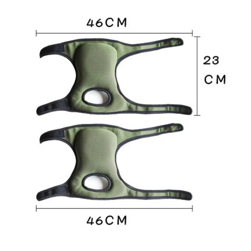 Black Adjustable Gardening Knee Pads - Comfortable Neoprene Knee Protectors for Weeding & Outdoor Work