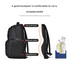 Black Trendy Korean-Style Large-Capacity Backpack for Women - 14" Laptop Travel Bag