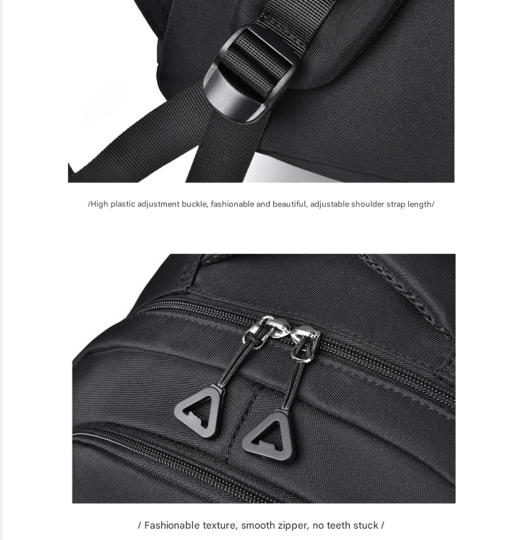Black Trendy Korean-Style Large-Capacity Backpack for Women - 14
