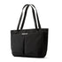 Black Waterproof Women's Tote Shoulder Bag - Large Capacity with 15-Inch Laptop Pocket