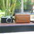 Light Brown PU Leather Camera Bag for Fujifilm X Canon G Olympus PEN - Compact Vintage Design