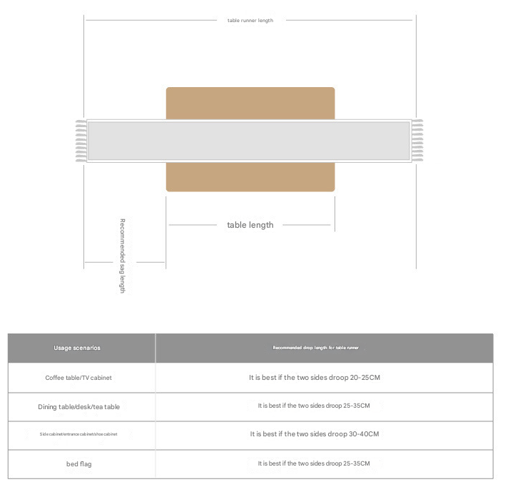 Ink Flower American Retro Jacquard Embroidered Table Runner - Light Luxury Table Mat 30cm x 180cm with Tassels