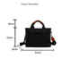 Black Stylish Multi-Functional Mommy Diaper Bag - Durable Canvas Tote