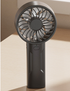 Black Mini Portable USB Rechargeable Fan - Quiet Cooling for Desk or Travel