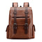 Light Brown Large-Capacity PU Leather Backpack - Stylish Business & Travel Companion
