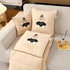 Beige Cap Bear 2-in-1 Foldable Car Pillow Blanket - Cozy 40x40cm Pillow, Unfolds to 100x150cm Blanket for Travel and Office Naps