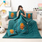 Green Fashion Bear 2-in-1 Foldable Car Pillow Blanket - Cozy 40x40cm Pillow, Unfolds to 100x150cm Blanket for Travel and Office Naps