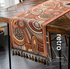 Retro American Retro Jacquard Embroidered Table Runner - Light Luxury Table Mat 30cm x 180cm with Tassels