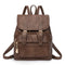Coffee Stylish PU Leather Backpack for Women - Compact Travel Companion