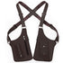 Brown Tactical Underarm Shoulder Holster Bag - Anti-Theft Double Pouch Vest Pack for Men