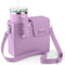 Purple Portable Insulated Water Bottle Carrier Bag with Adjustable Shoulder Strap - Crossbody Drink Holder for Outdoor Activities