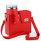 Red Portable Insulated Water Bottle Carrier Bag with Adjustable Shoulder Strap - Crossbody Drink Holder for Outdoor Activities