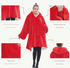 Egg Milk Pattern Oversized Wearable Blanket Hoodie - Ultra Soft & Cozy Snuggle Pullover for Adults