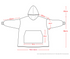 Grey Dog Pattern Oversized Wearable Blanket Hoodie - Ultra Soft & Cozy Snuggle Pullover for Adults