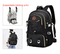 Black Stylish Large Capacity Backpack - Water-Resistant Oxford Rucksack for Travel, School & Daily Use