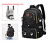 Black Stylish Large Capacity Backpack - Water-Resistant Oxford Rucksack for Travel, School & Daily Use