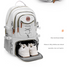 White Stylish Large Capacity Backpack - Water-Resistant Oxford Rucksack for Travel, School & Daily Use