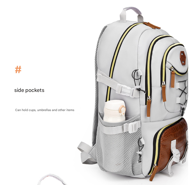 Green Stylish Large Capacity Backpack - Water-Resistant Oxford Rucksack for Travel, School & Daily Use