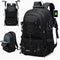 Black 40L Large Capacity Travel Backpack - Water-Resistant Hiking Rucksack with USB Charging Port