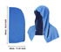 Dark Blue 5-Pack Instant Cooling Towel Set - UPF Sun Protection Hooded Ice Towels for Sports & Outdoor Activities