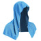 Blue 5-Pack Instant Cooling Towel Set - UPF Sun Protection Hooded Ice Towels for Sports & Outdoor Activities