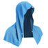 Blue 5-Pack Instant Cooling Towel Set - UPF Sun Protection Hooded Ice Towels for Sports & Outdoor Activities