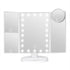 White LED Lighted Tri-Fold Vanity Mirror with 2X/3X/10X Magnification