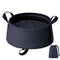 2PCS Blue 8.5L Portable Folding Water Basin - Collapsible Bucket with Carry Bag for Camping & Travel