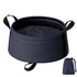 2PCS Blue 8.5L Portable Folding Water Basin - Collapsible Bucket with Carry Bag for Camping & Travel