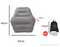 Grey Ultralight Inflatable Lumbar Support Pillow - Portable Ergonomic Back Cushion for Travel, Office & Car