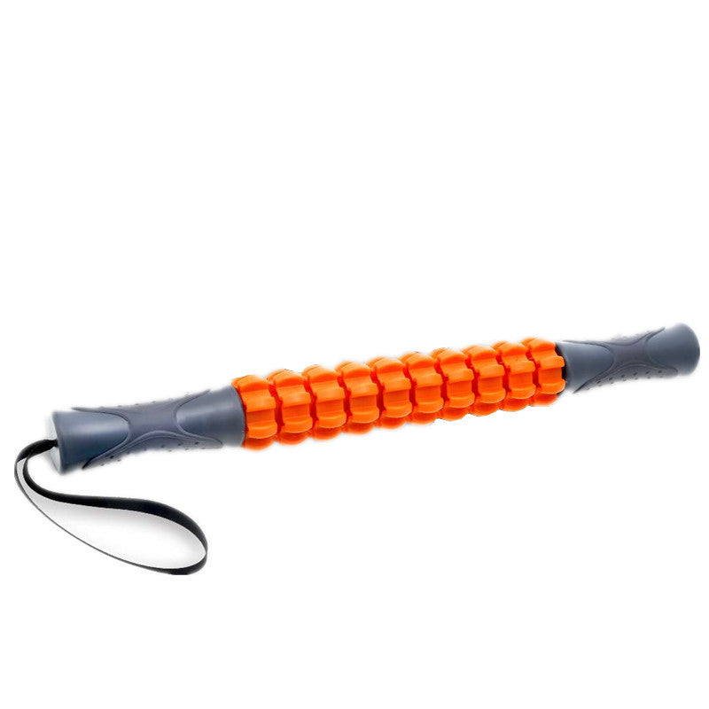 Orange Deep Tissue Massage Roller Stick for Muscle Soreness & Recovery - Portable Fascia Release Tool