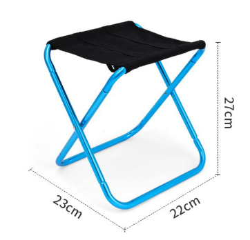 Small Blue Ultralight Portable Folding Camping Stool - Compact Aluminum Chair for Hiking, Fishing & Outdoor Events