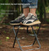 Small Grey Ultralight Portable Folding Camping Stool - Compact Aluminum Chair for Hiking, Fishing & Outdoor Events