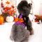 M Halloween Pumpkin Dog Harness Dress - Festive Costume Vest with Leash Ring for Small Dogs