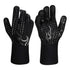Black a Pair Of Extreme Heat Resistant BBQ Gloves (500°C) - Aramid Fiber with Non-Slip Silicone Grip for Grilling & Oven Use