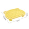 Yellow Elevated Cat Litter Trapping Mat - Dual-Layer Scatter Control Tray with Grate