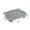 Grey Elevated Cat Litter Trapping Mat - Dual-Layer Scatter Control Tray with Grate